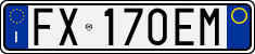 License plate of Italy, Cars (1994 year series)