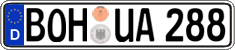 German license plate, Regular plates