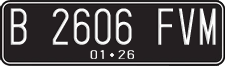License plate of Indonesia, Regular plates