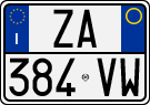 License plate of Italy, Cars (1994 year series)