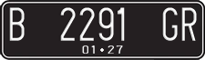 License plate of Indonesia, Regular plates