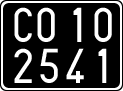 License plate of Italy, Cars (1927 year series)