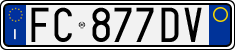 License plate of Italy, Cars (1994 year series)