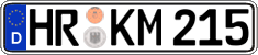 German license plate, Regular plates