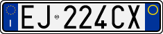 License plate of Italy, Cars (1994 year series)