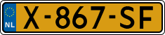 License plate of the Netherlands, Cars