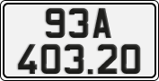 License plate of Vietnam, Cars