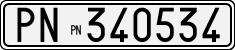 License plate of Italy, Cars (1927 year series)