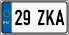 License plate of Estonia, Regular car plates (US-size)