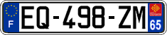 French license plate, SIV (ordinary)