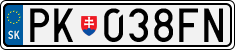 License plate of Slovakia, Cars