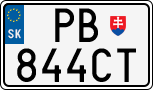 License plate of Slovakia, Cars