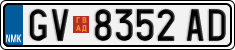 License plate of North Macedonia, Regular plates (2012)