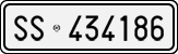 License plate of Italy, Cars (1927 year series)
