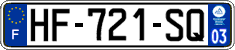 French license plate, SIV (ordinary)