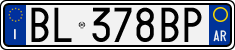 License plate of Italy, Cars (1994 year series)