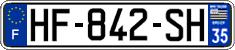 French license plate, SIV (ordinary)