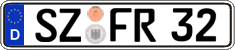 German license plate, Regular plates