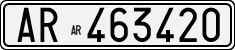 License plate of Italy, Cars (1927 year series)
