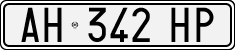 License plate of Italy, Cars (1994 year series)