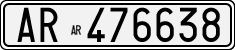 License plate of Italy, Cars (1927 year series)