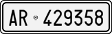 License plate of Italy, Cars (1927 year series)