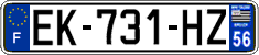 French license plate, SIV (ordinary)
