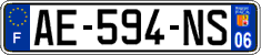 French license plate, SIV (ordinary)