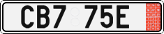 License plate of the Czech Republic, Export transit plates
