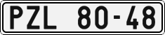 License plate of the Czech Republic, Cars (1960)