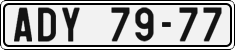 License plate of the Czech Republic, Cars (1960)
