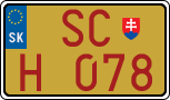 License plate of Slovakia, Oldtimers