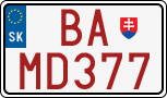 License plate of Slovakia, Dealer