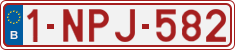 License plate of Belgium, Regular plates (2010)