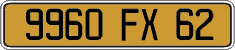 French license plate, FNI