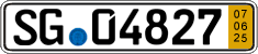 German license plate, Short-term transit plates