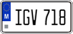 License plate of Malta, Regular plates (ABC 123)