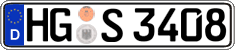 German license plate, Regular plates