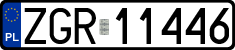 License plates of Poland, Regular car plates