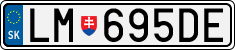 License plate of Slovakia, Cars