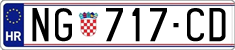 License plate of Croatia, Regular plates