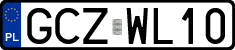 License plates of Poland, Regular car plates