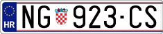 License plate of Croatia, Regular plates