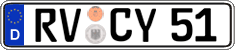 German license plate, Regular plates
