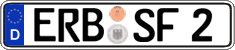 German license plate, Regular plates