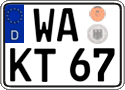 German license plate, Regular plates