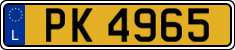 License plate of Luxembourg, 2003 year system