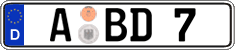 German license plate, Regular plates