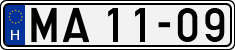 license plates of Hungary, National Ambulance Service (1990)