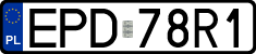 License plates of Poland, Regular car plates